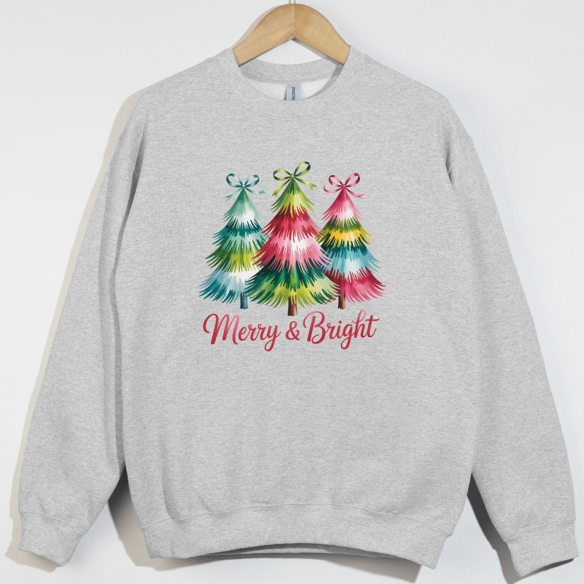 Merry and bright Soft Colored Trees Trio