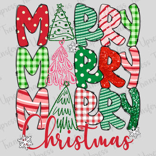 Merry x3 Doodle Christmas