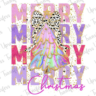 Merry x 4 Christmas Iridescent