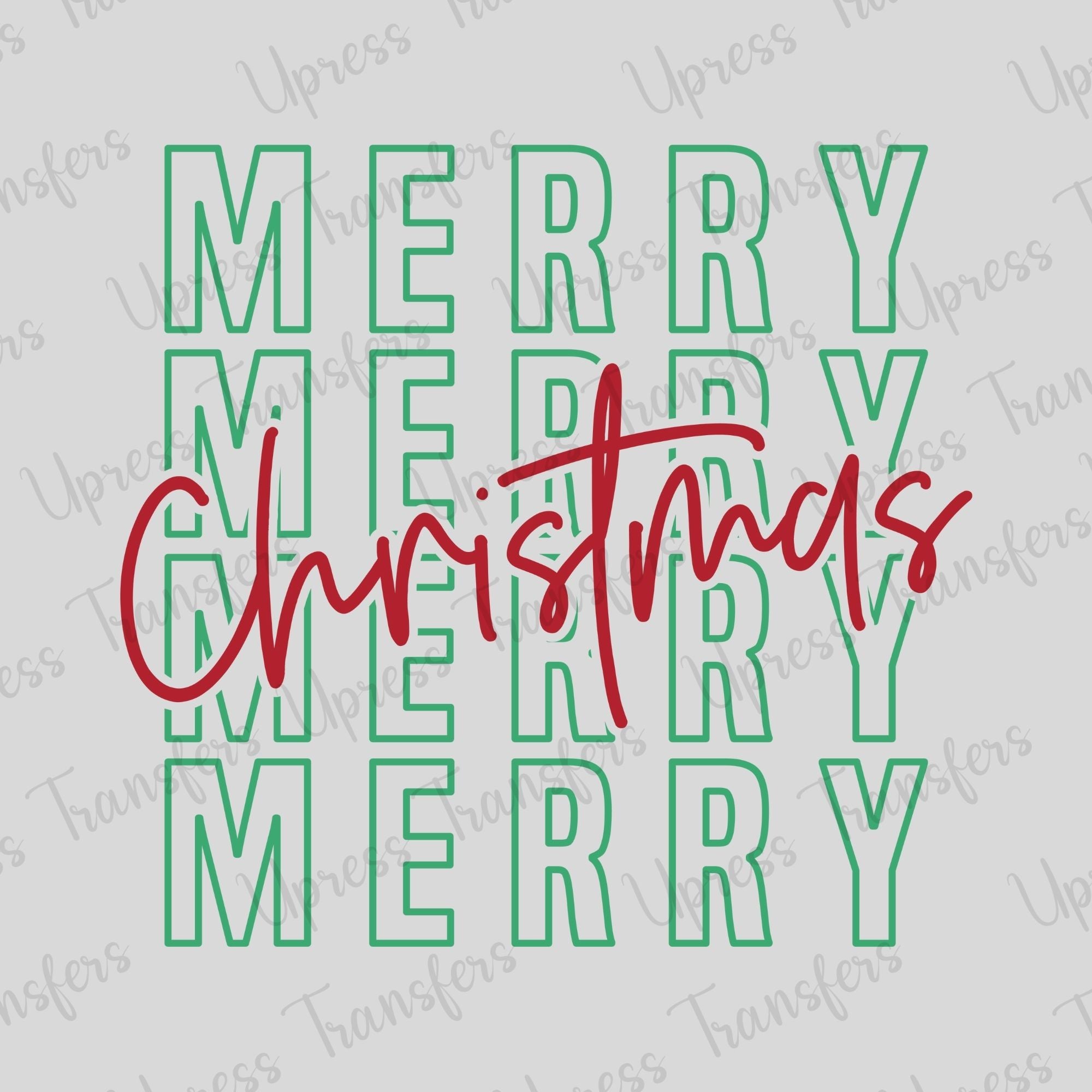 Merry x 4 Green Christmas