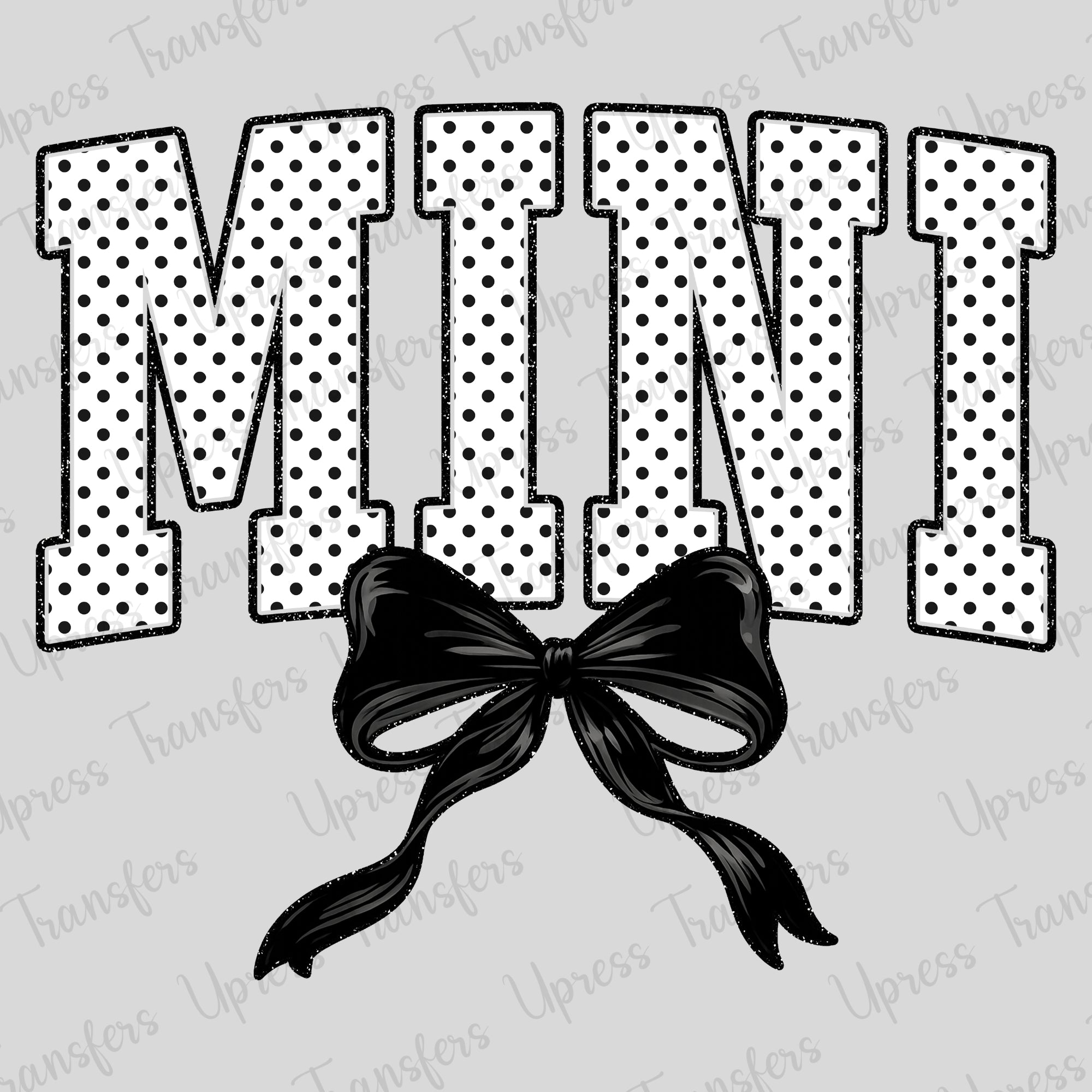 Mini Black Polka Dot Bow
