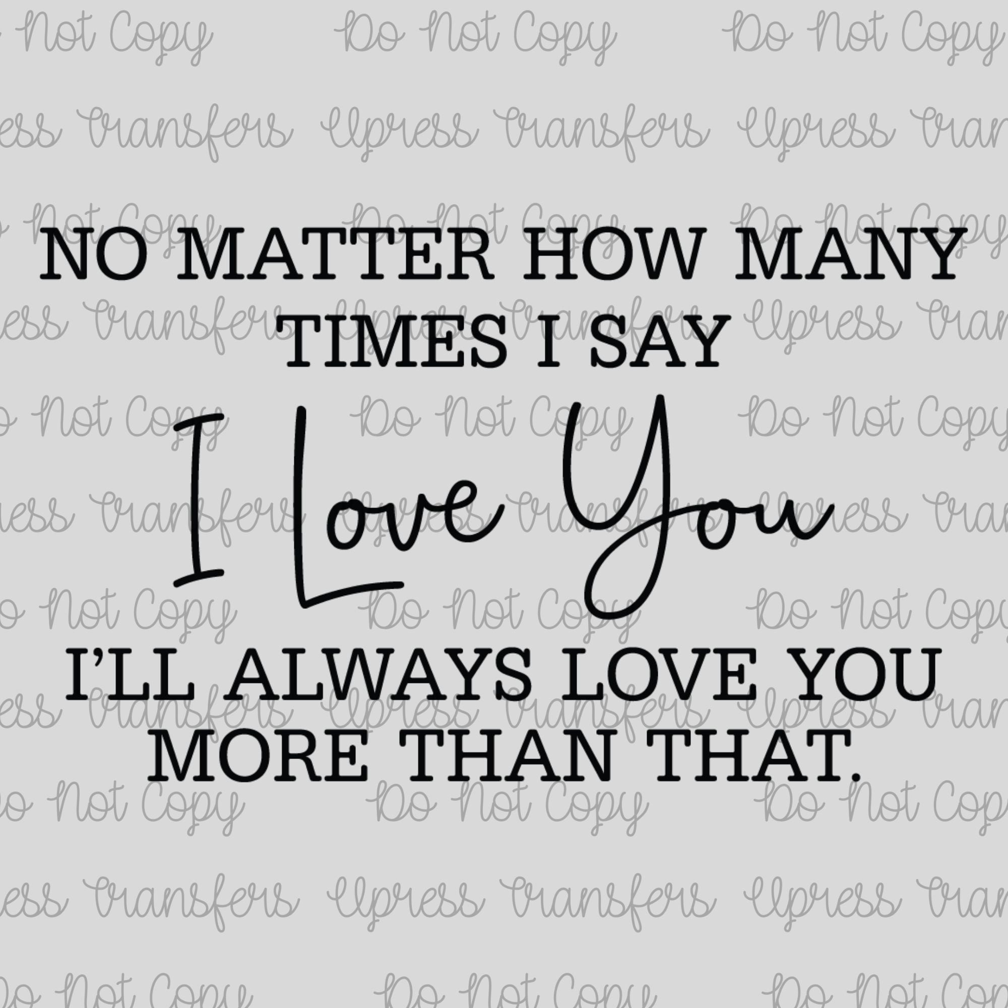More Than That