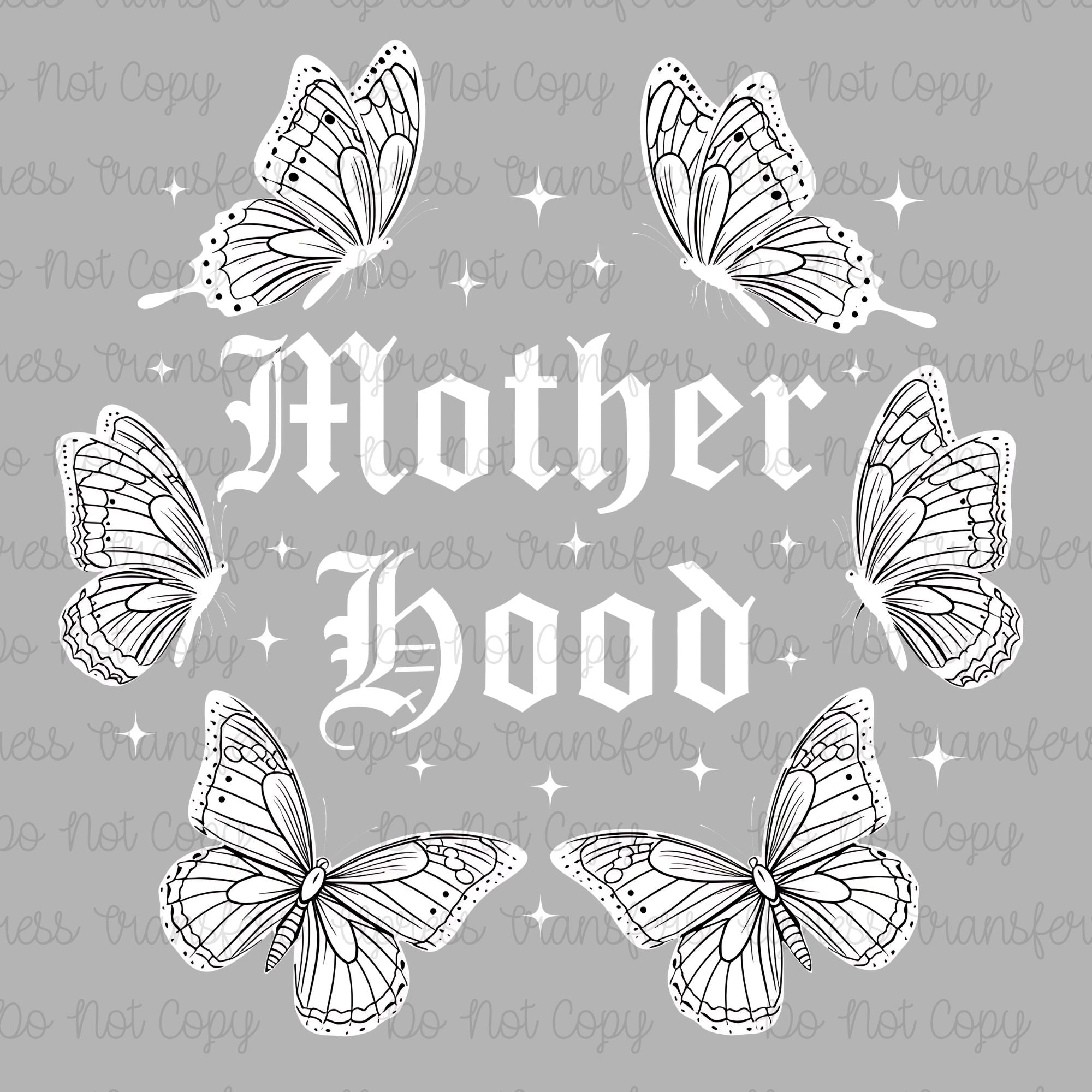 Mother Hood White Butterflies