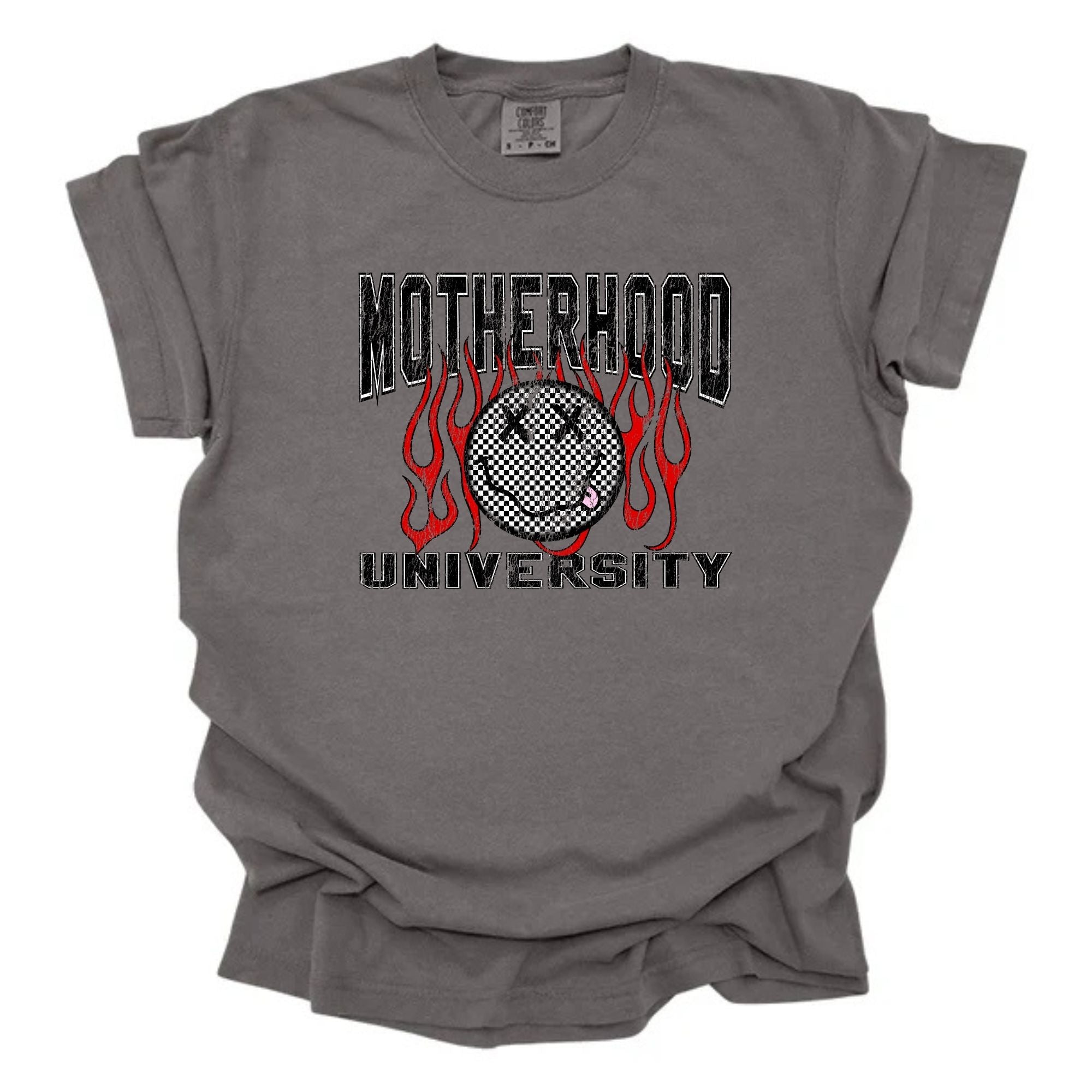 Motherhood University Checkered Smile Flames