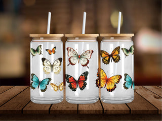 Multicolored Butterflies 16 Oz Wrap