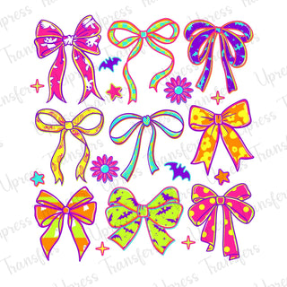 Neon Bows Halloween Coquette