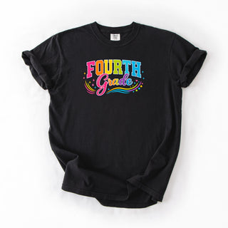 Neon Bright Letters Fourth Grade