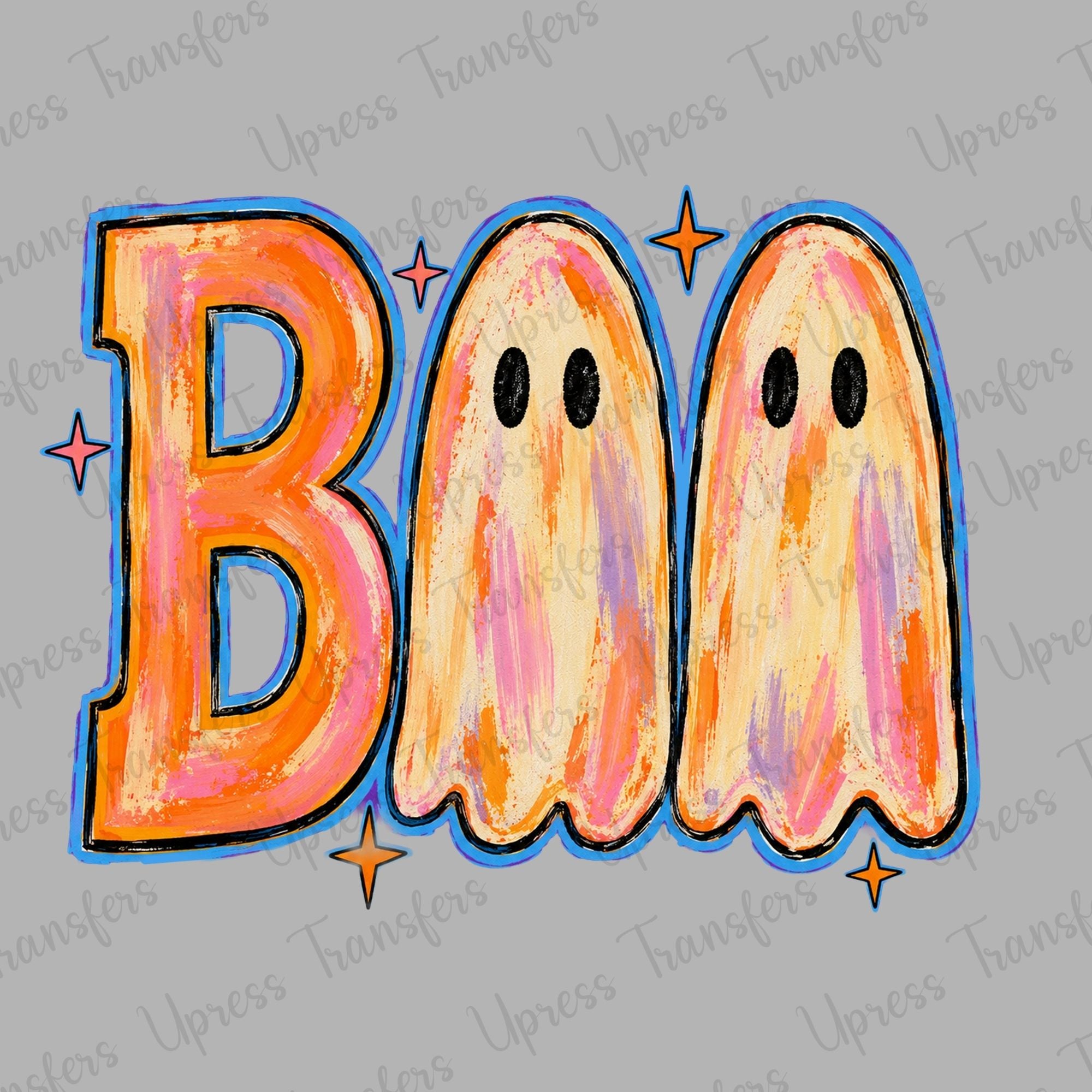 Neon Brushstroke Boo