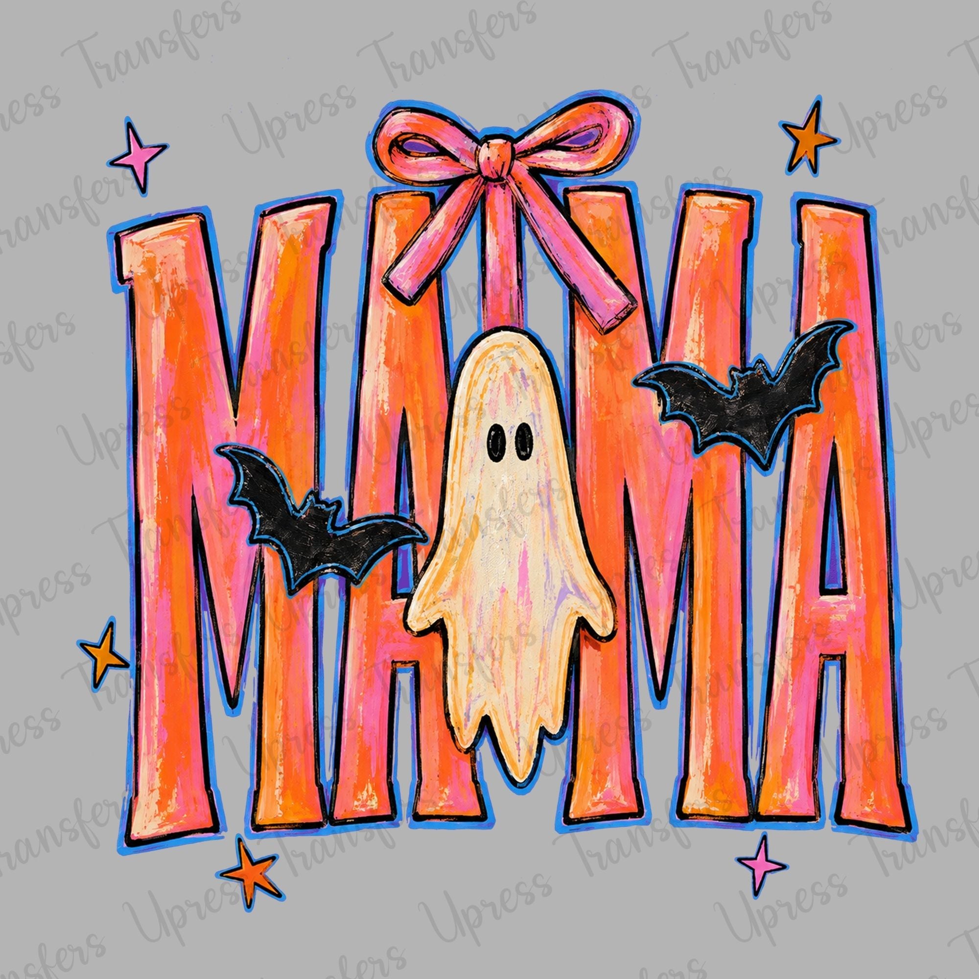 Neon Brushstroke Ghost Mama