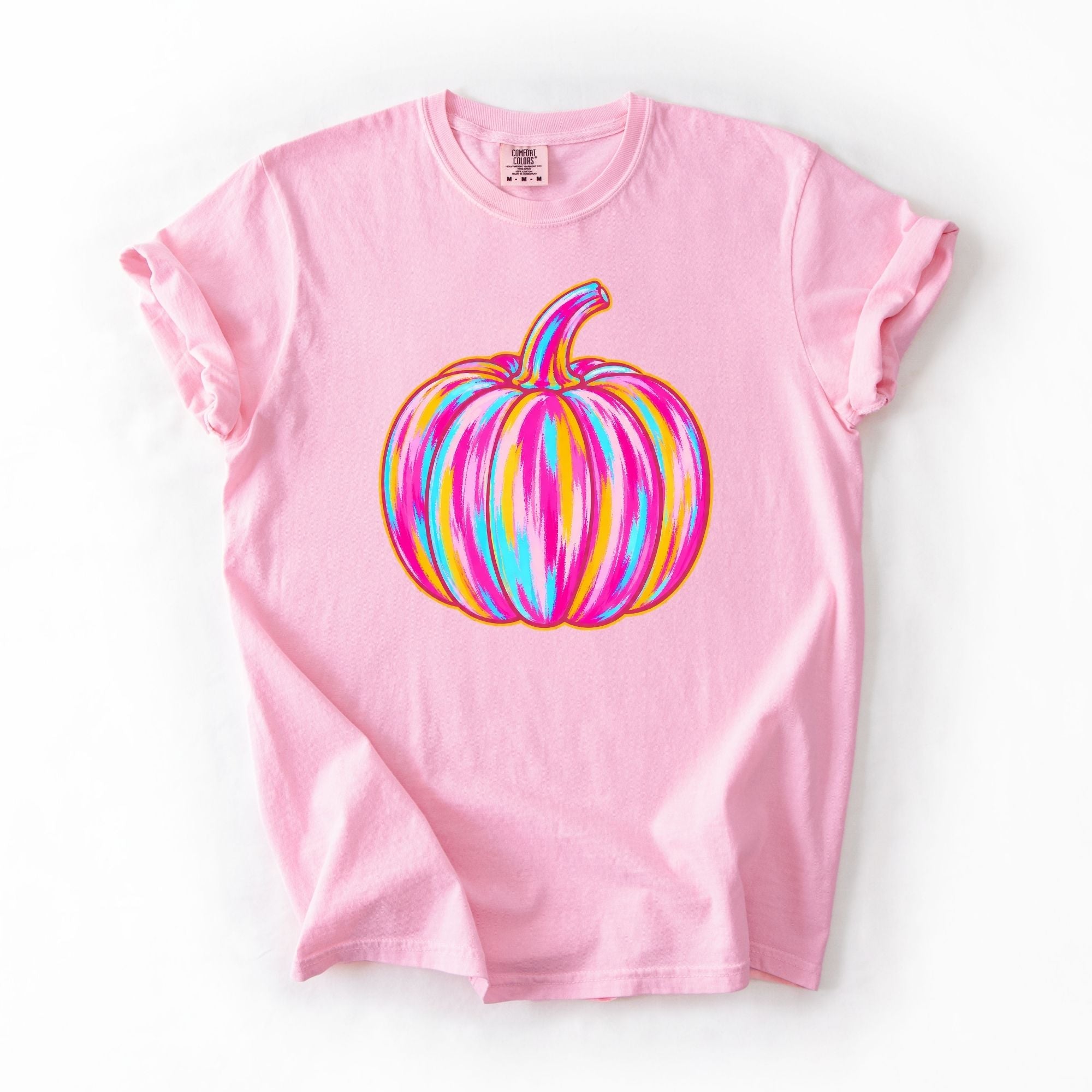 Neon Brushstroke Pumpkin Pink