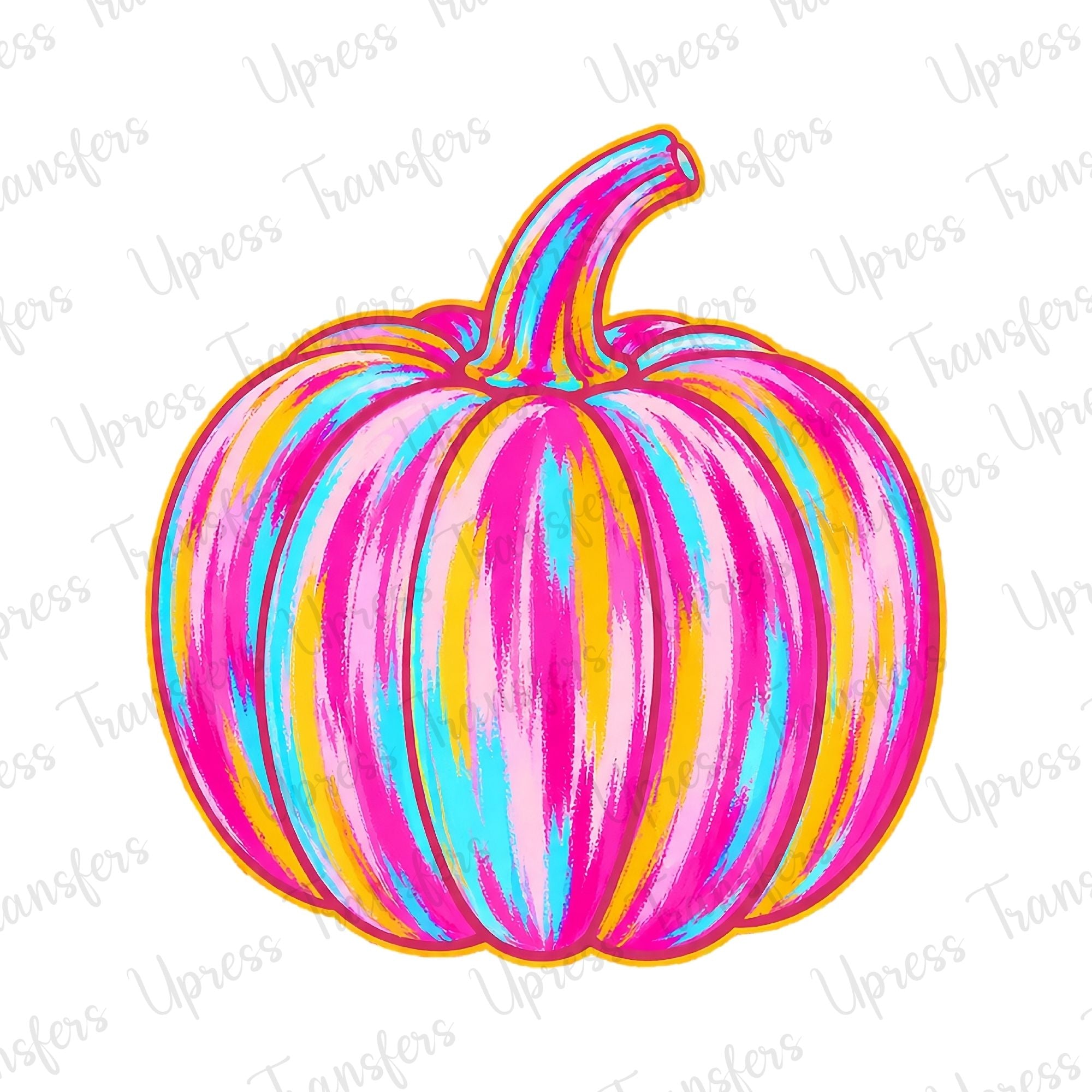 Neon Brushstroke Pumpkin Pink