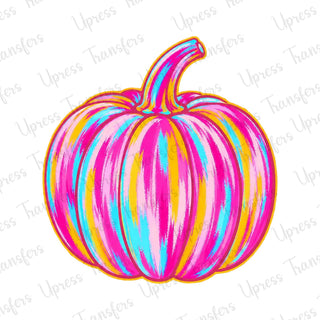 Neon Brushstroke Pumpkin Pink