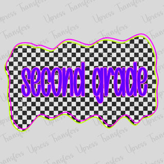 Neon Checkered Second Grade