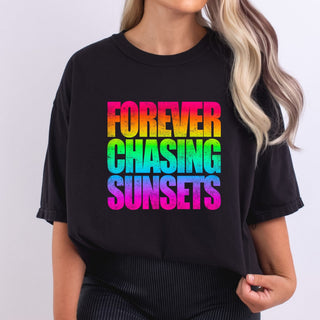 Neon Distressed Forever Chasing Sunsets
