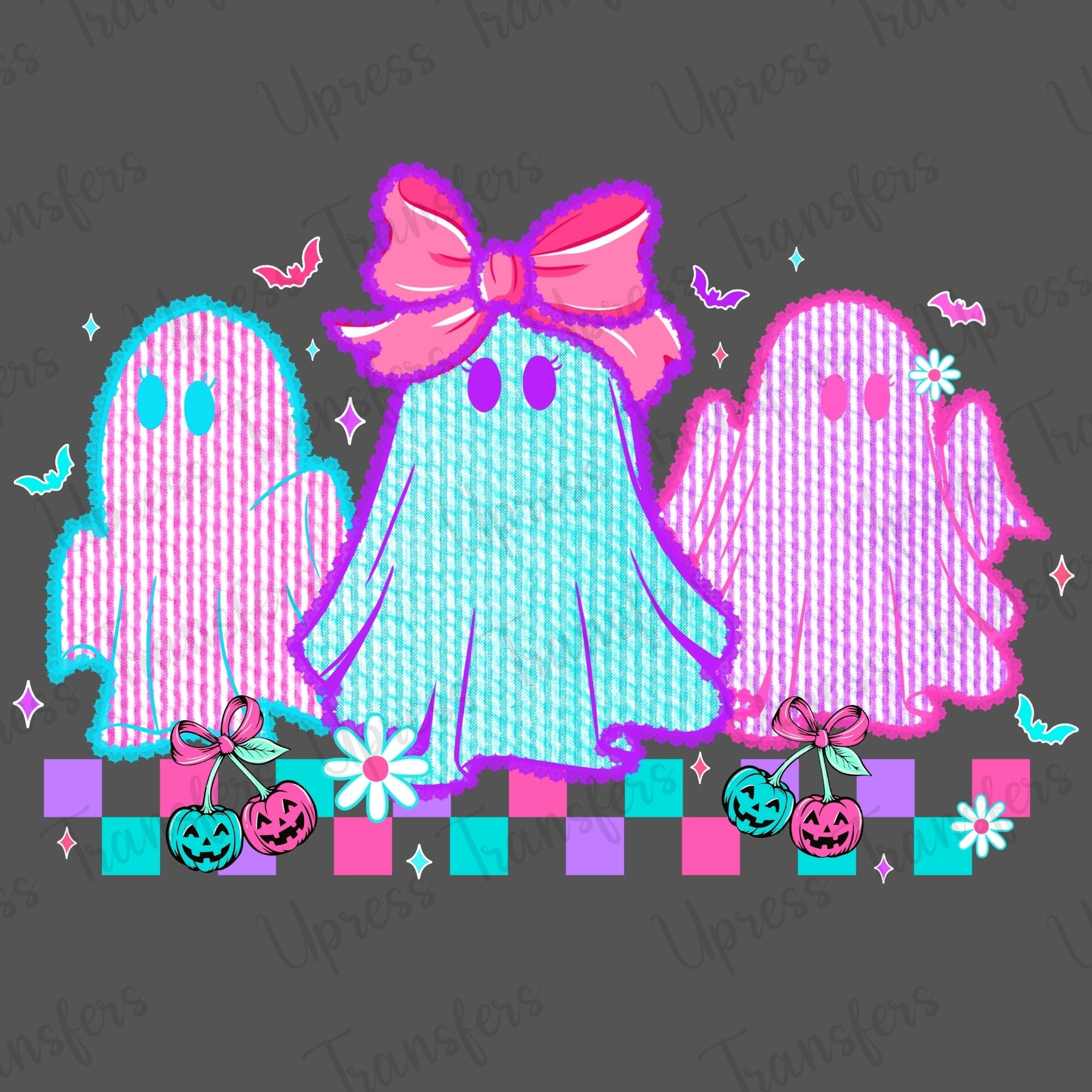 Neon Fabric Pattern Ghosts