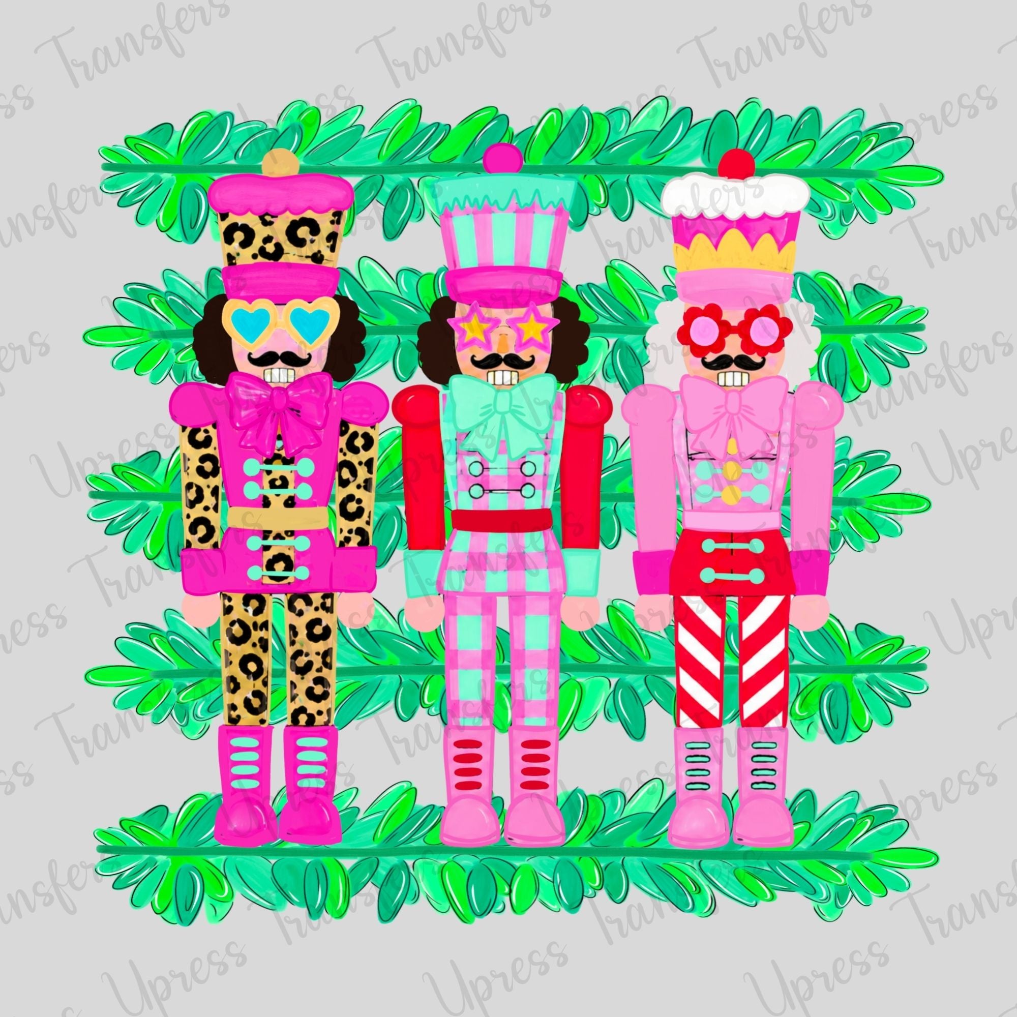 Neon Garland Nutcrackers