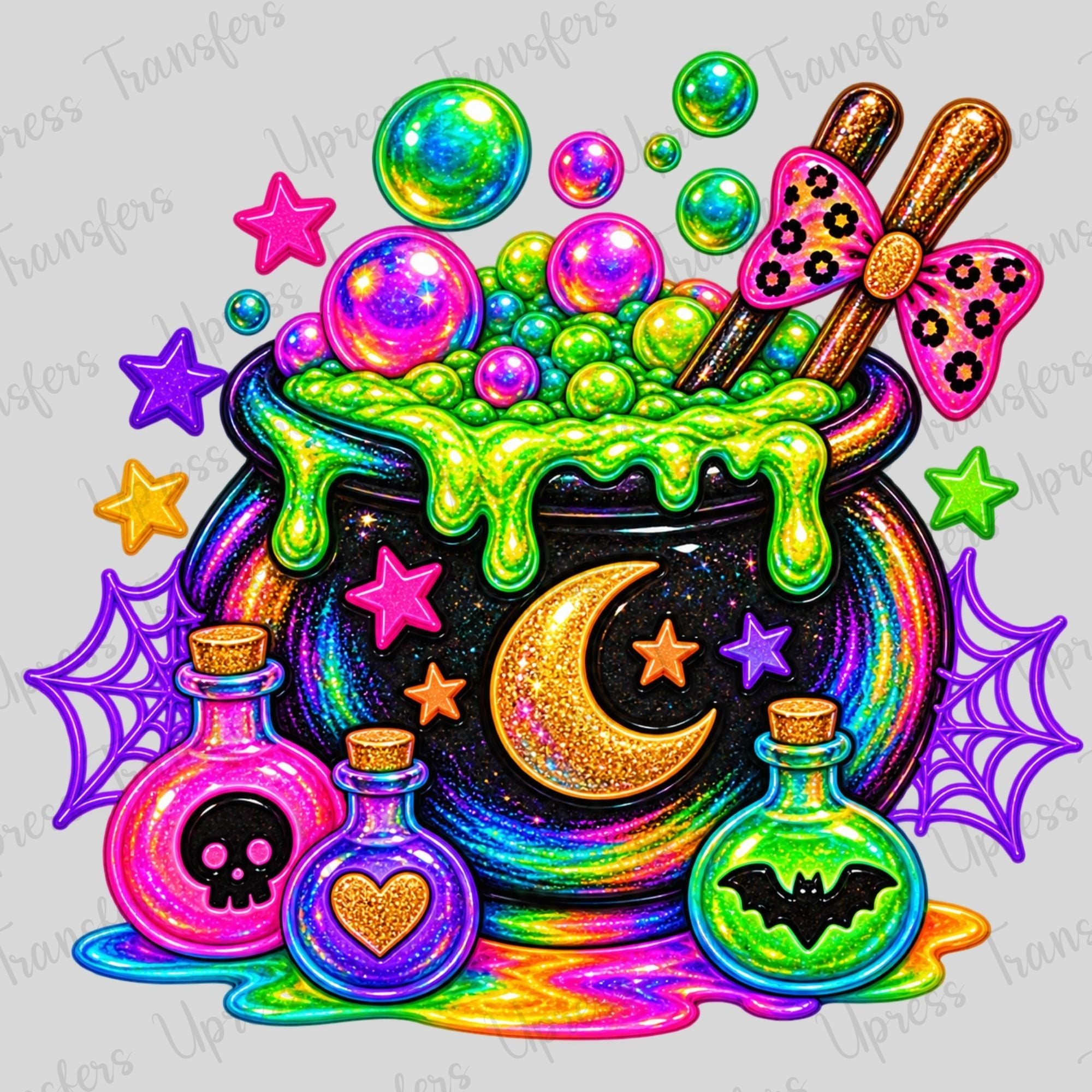 Neon Glitter Overflowing