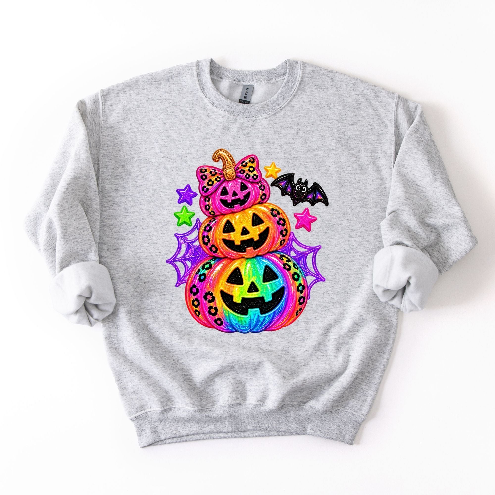 Neon Glitter Silly Pumpkins