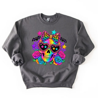 Neon Glitter Skull Head