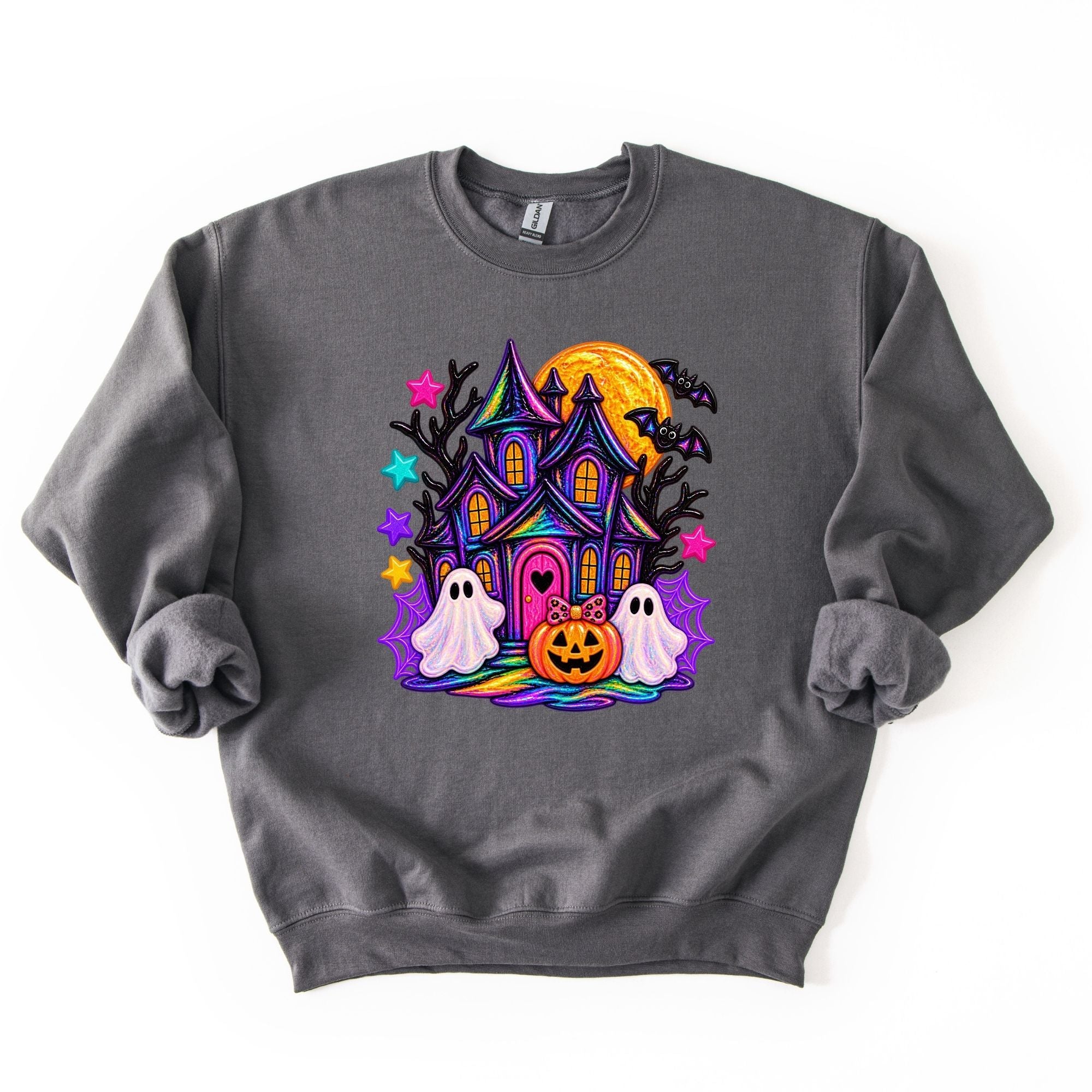 Neon Glitter Spooky House