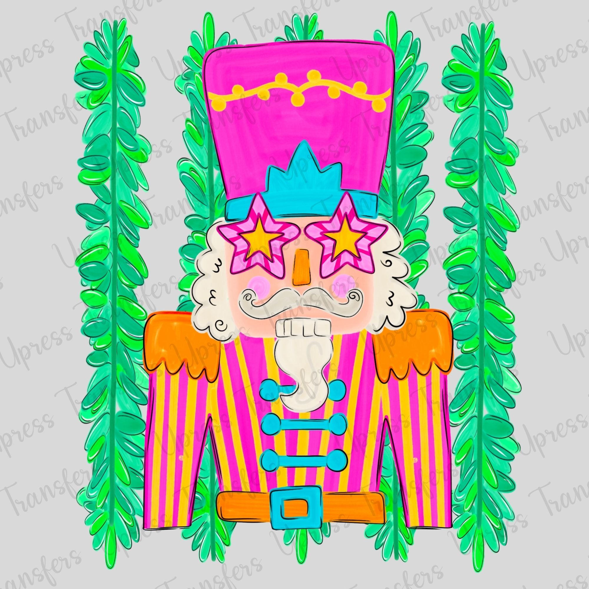 Neon Greenery Nutcracker