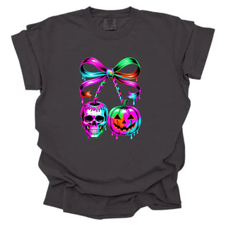 Neon Halloween Cherry Bow