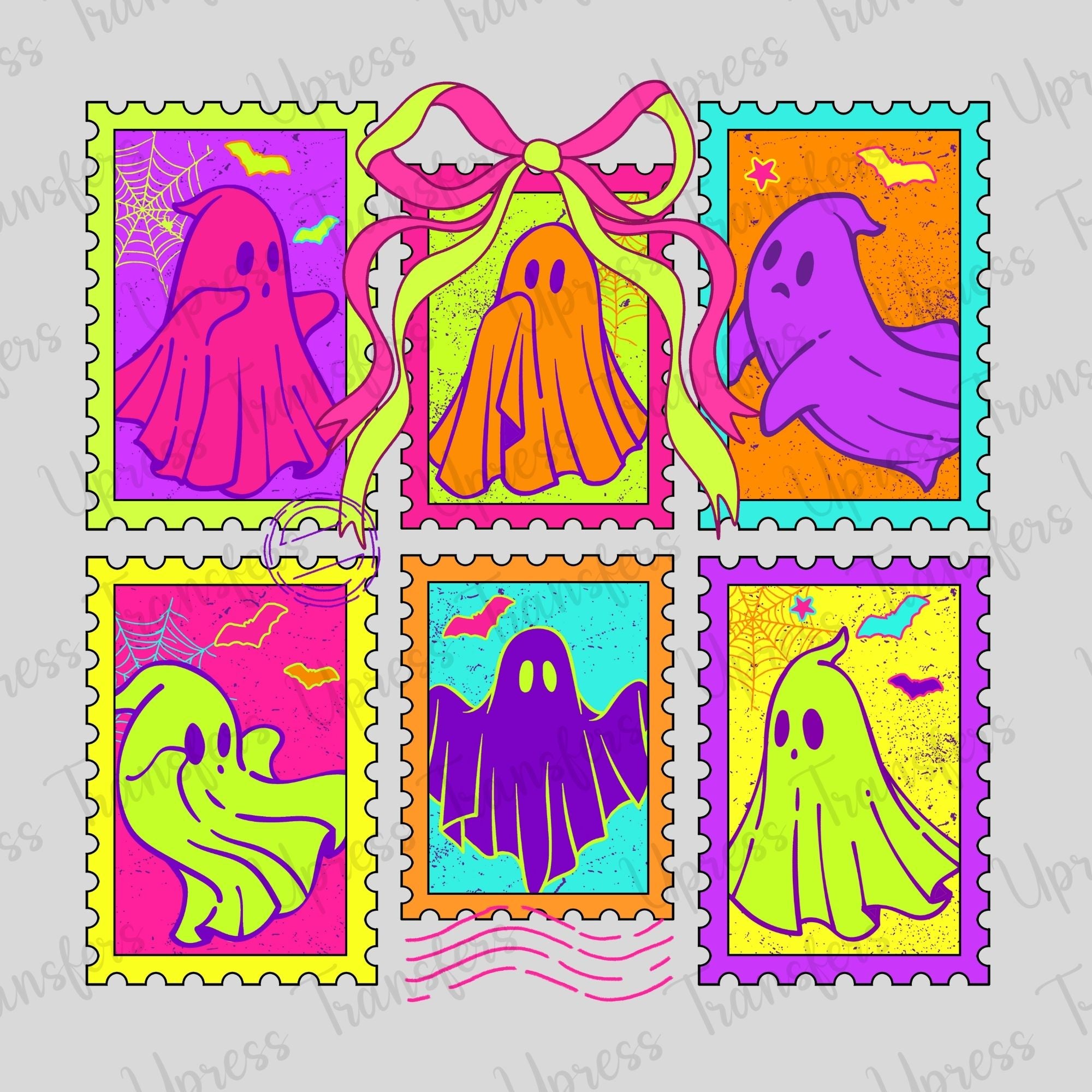 Neon Halloween Stamps