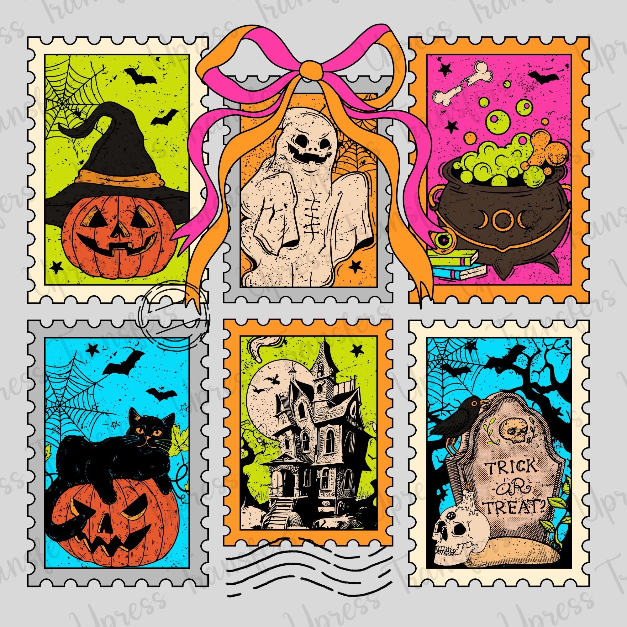Neon Halloween Stamps Coquette