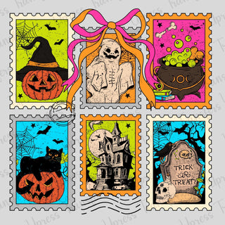 Neon Halloween Stamps Coquette