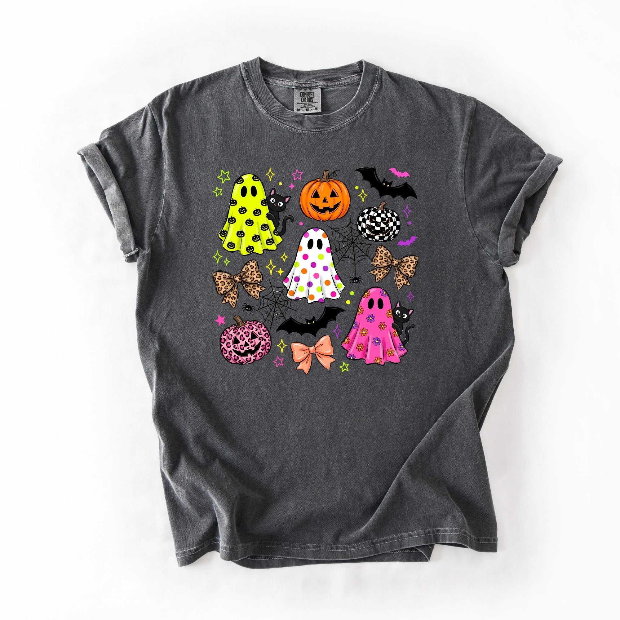 Neon Halloween Things Doodle
