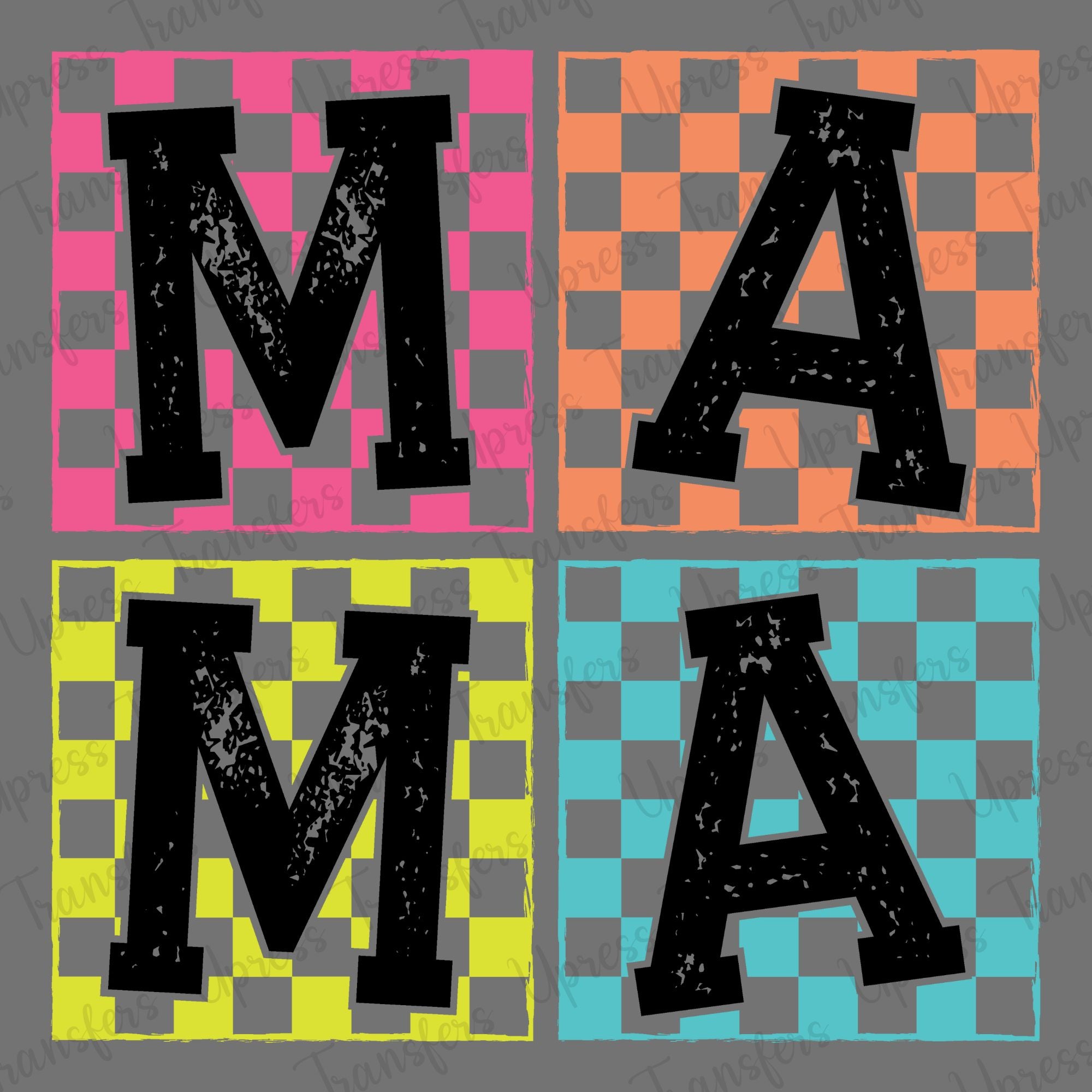 Neon Mama Checkered Squares