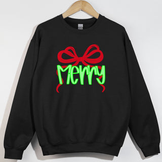 Neon Merry Red Bow