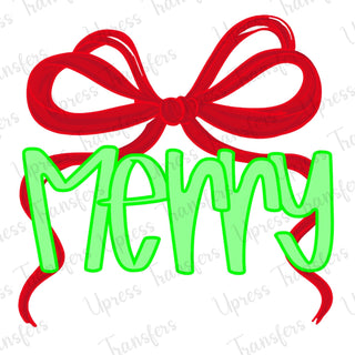 Neon Merry Red Bow
