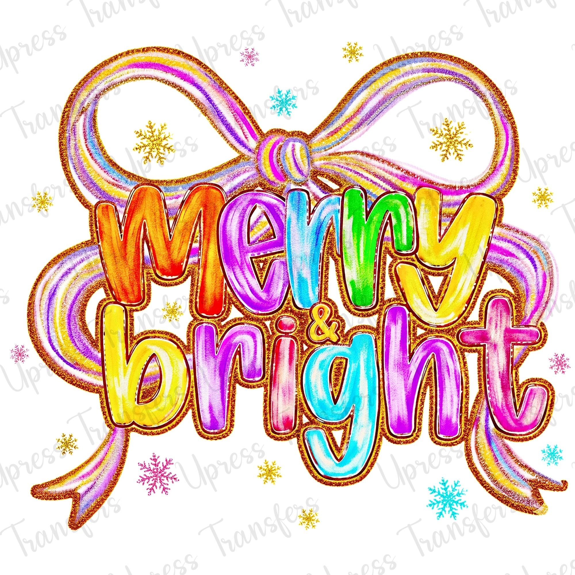 Neon Merry and Bright Glitter