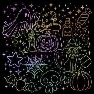 Neon Ombre Doodle