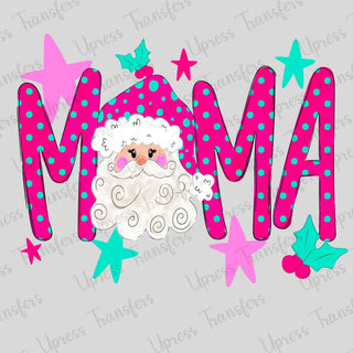 Neon Polka Dotted Mama Santa