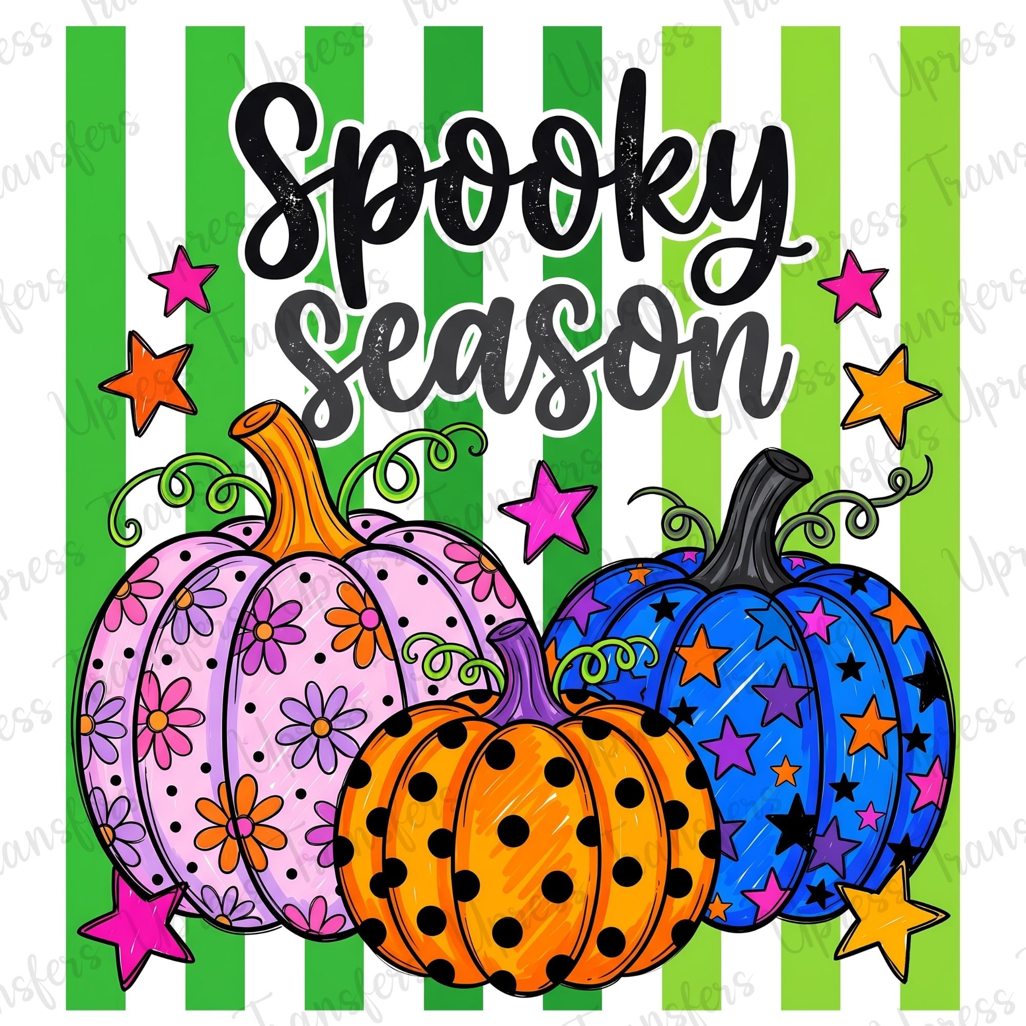 Neon Spooky Pumpkins