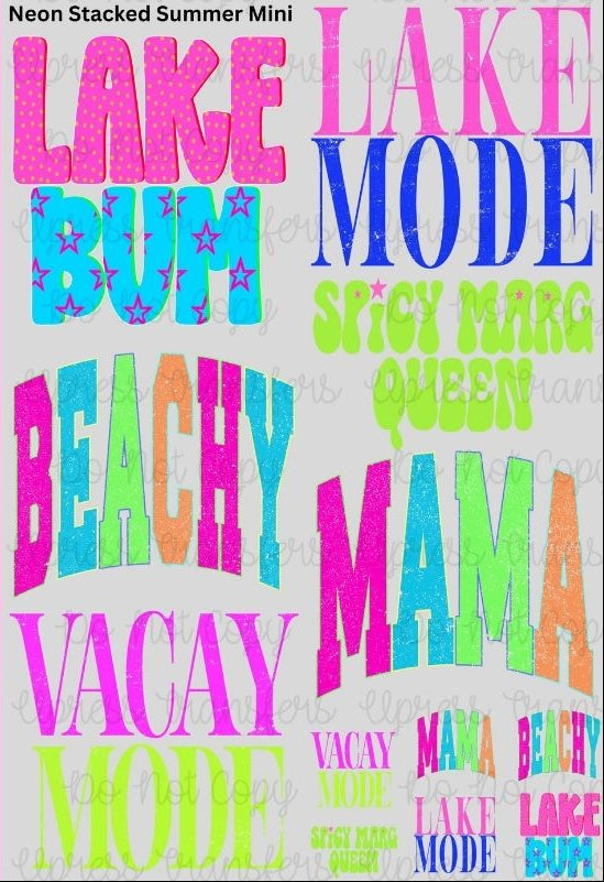 Neon Stacked Summer Mini
