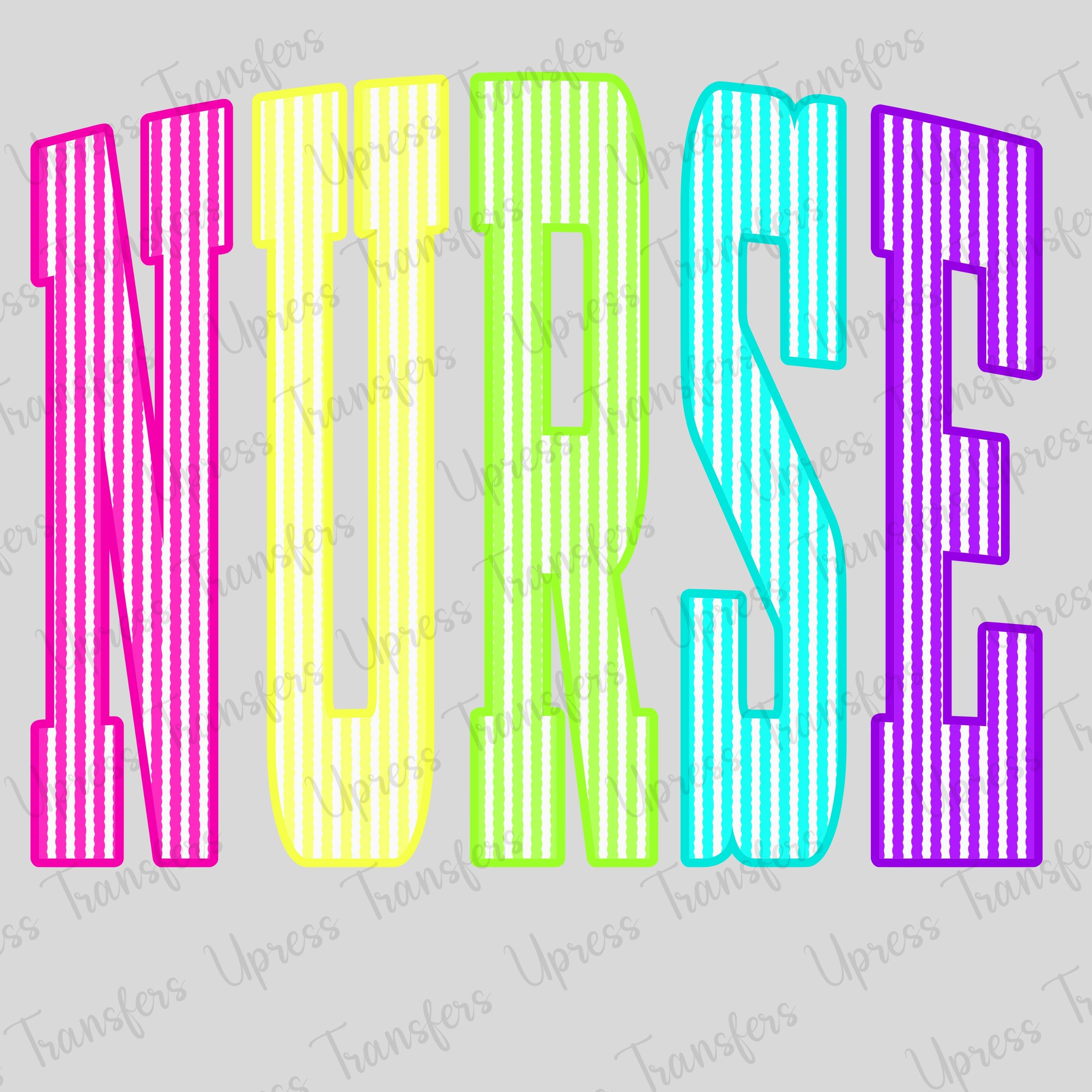 Neon Striped Nurse