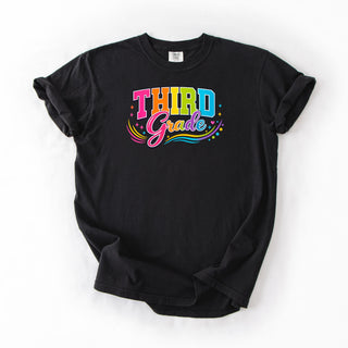 Neon Third Grade Letters
