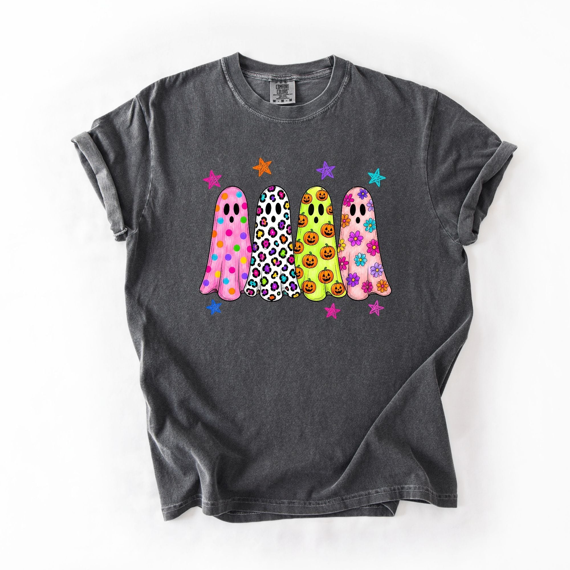 Neon Trendy Patterned Ghosts