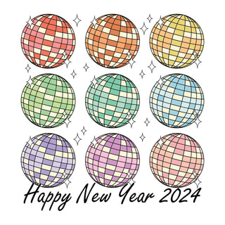 New Year 2024 Disco Balls