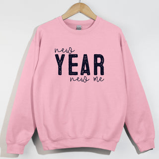 New Year New Me Black Distressed Script
