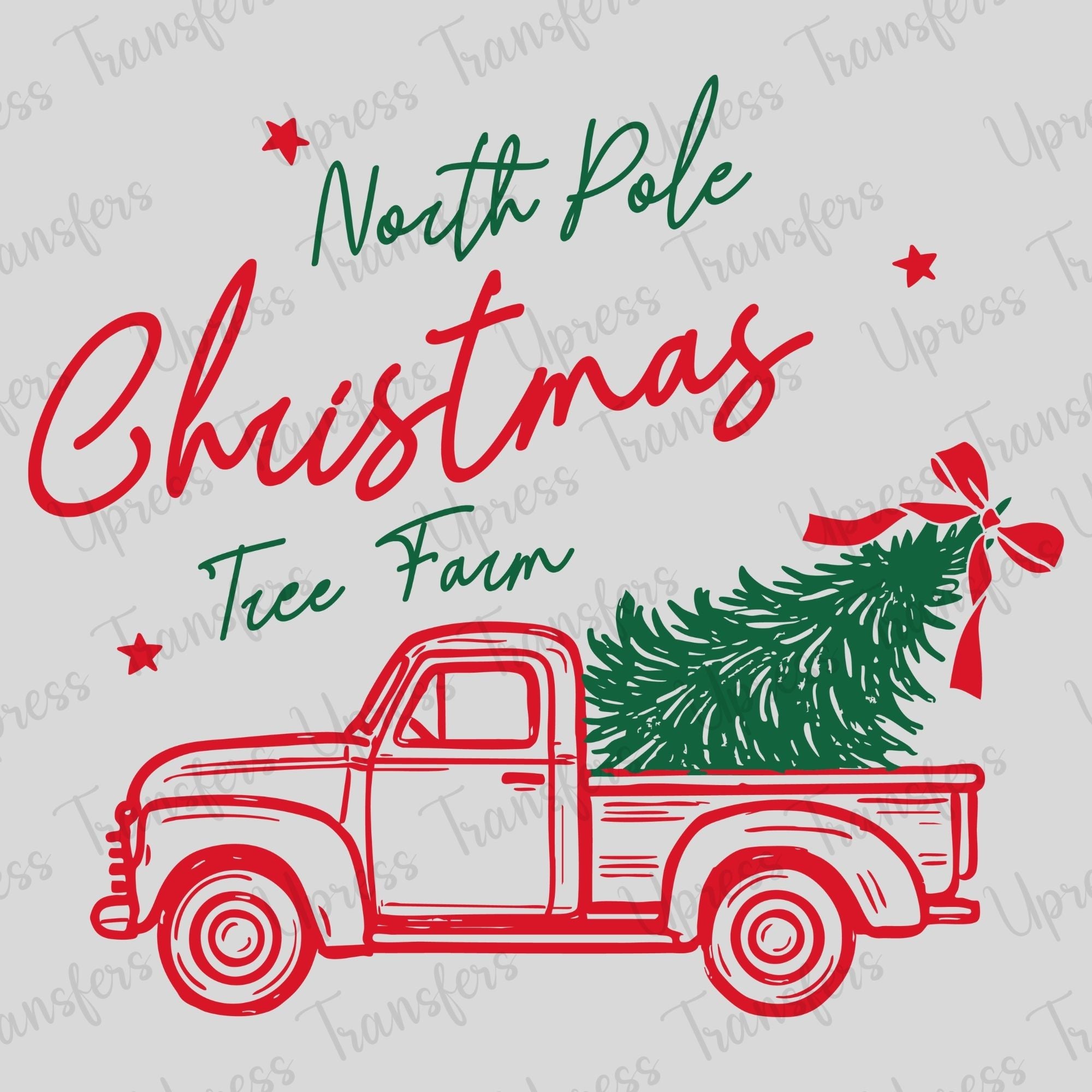 North Pole Tree Farm Simple Green and Red