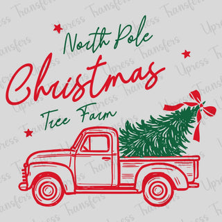 North Pole Tree Farm Simple Green and Red