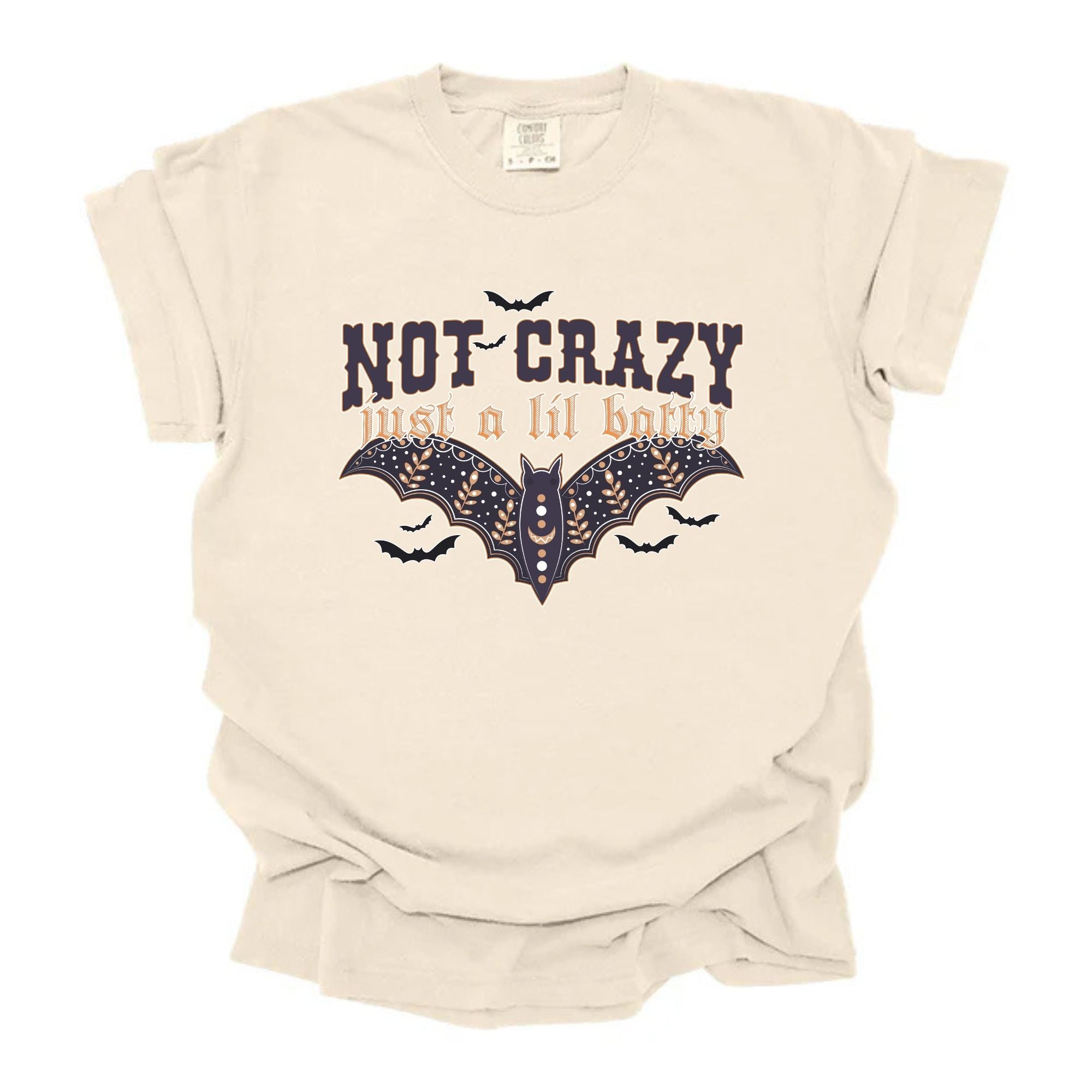 Not Crazy Just a lil Batty Patterned Bat