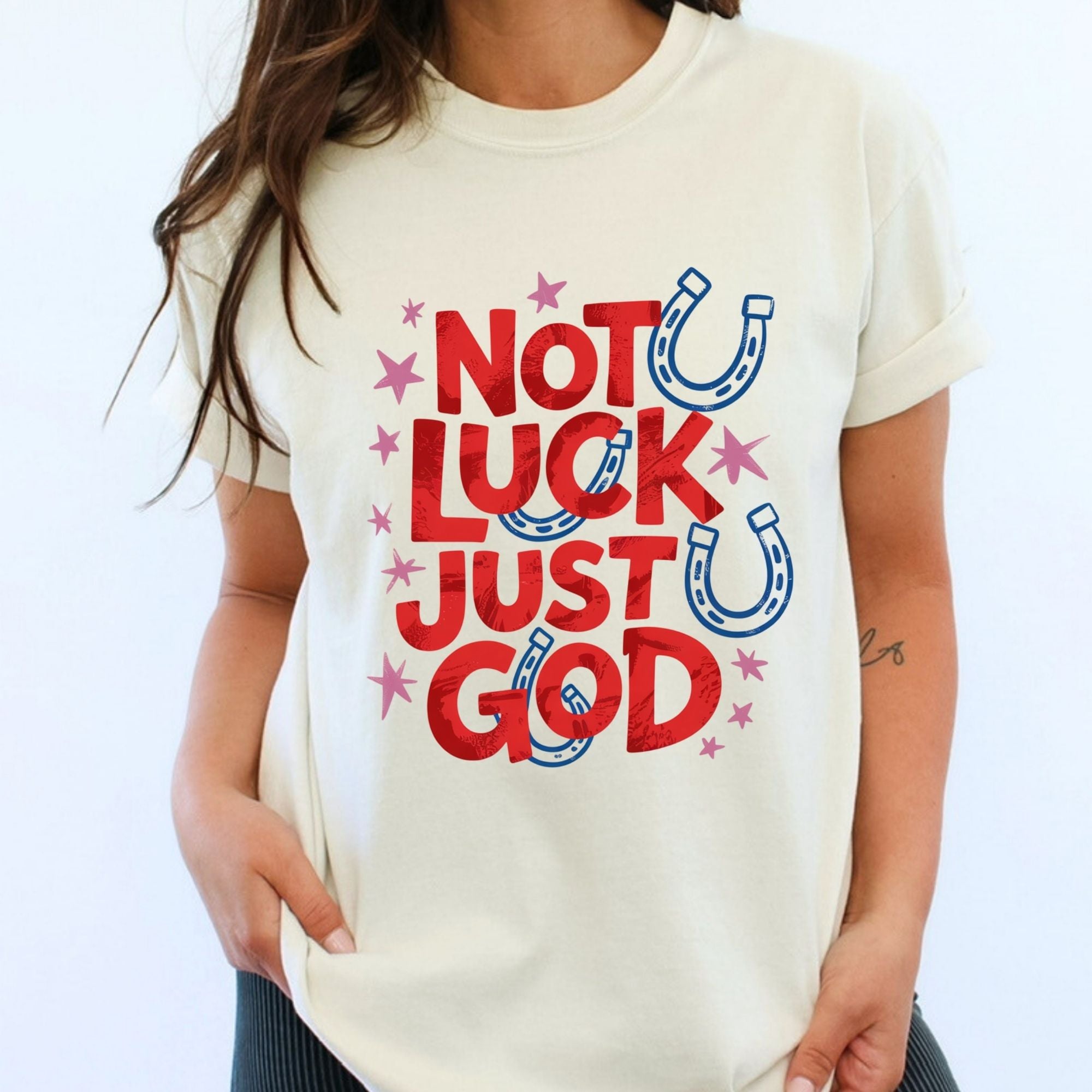 Not Luck Just God Red and Blue