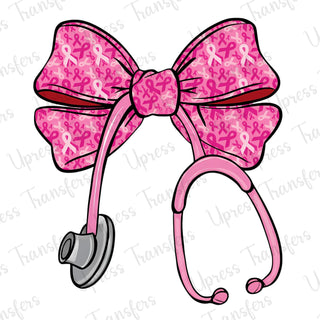 Nurse Breast Cancer Coquette Bow