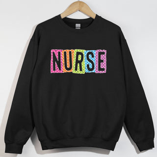 Nurse Multicolored Checkered Blocks