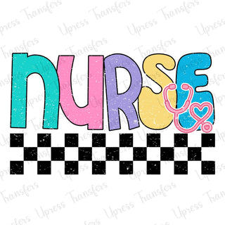 Nurse Trendy Checkered